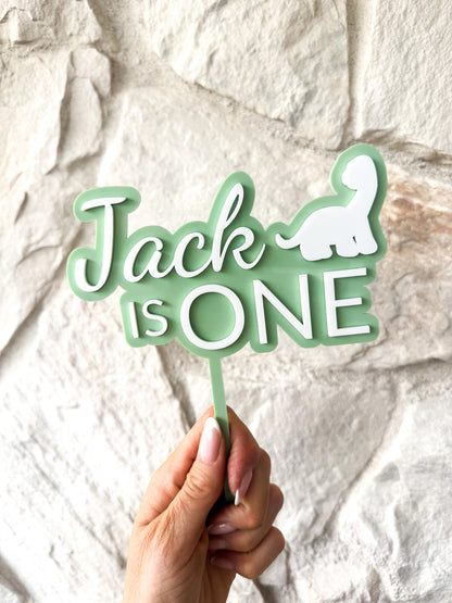 Dinosaur birthday topper