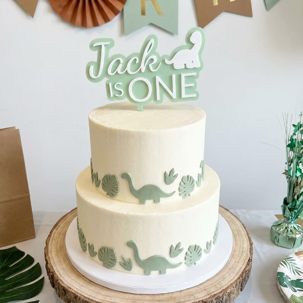 Dinosaur birthday topper